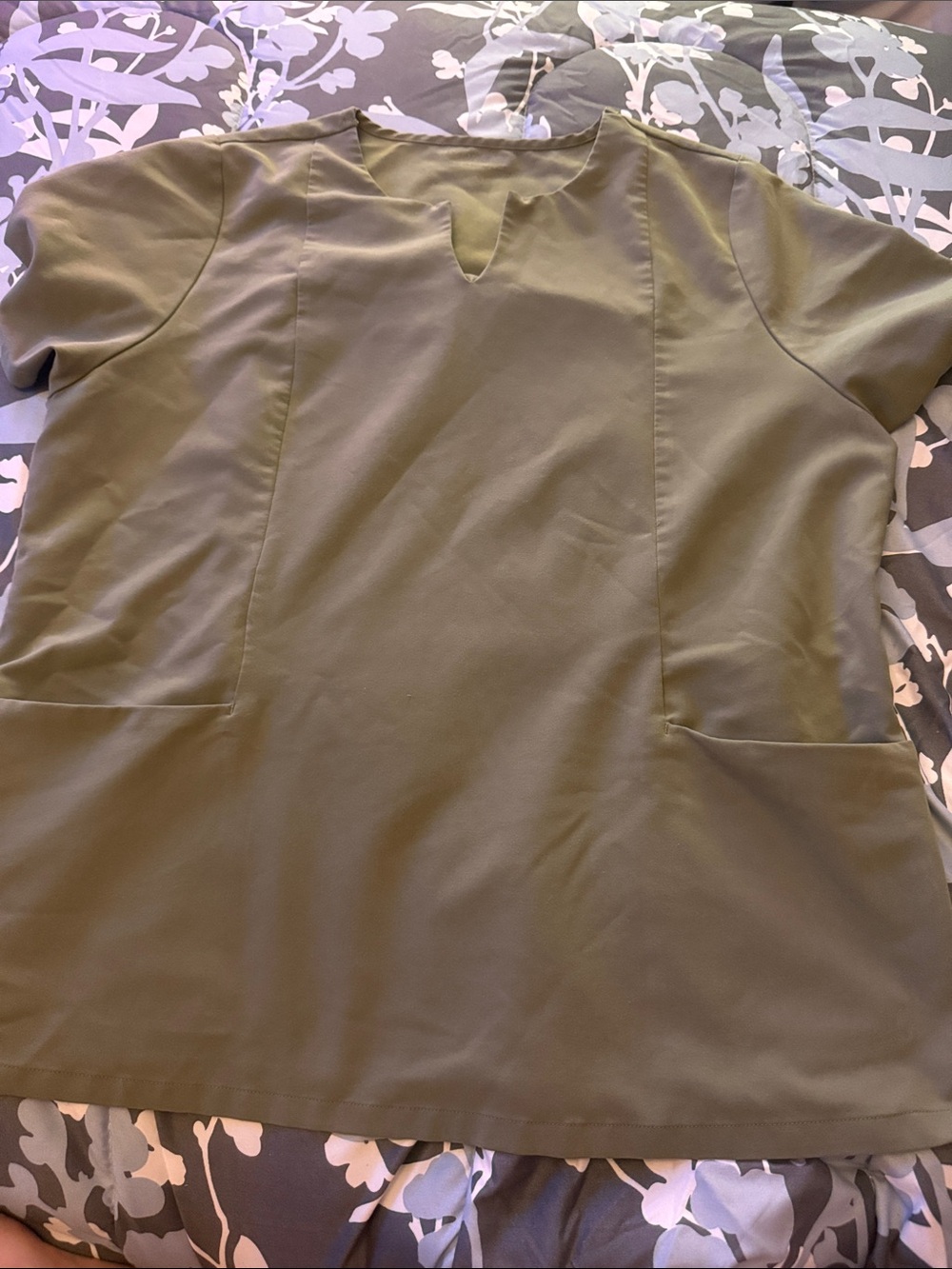 Mandala Olive Green Scrub set